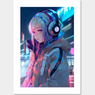 Cyber Futuristic Girl - Anime Wallpaper Posters and Art